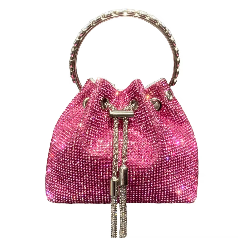 Purses and Handbags Bags for Women Luxury Designer Bucket Clutch Purse Evening Banquet Bag Crystal Rhinestone Shoulder Bags