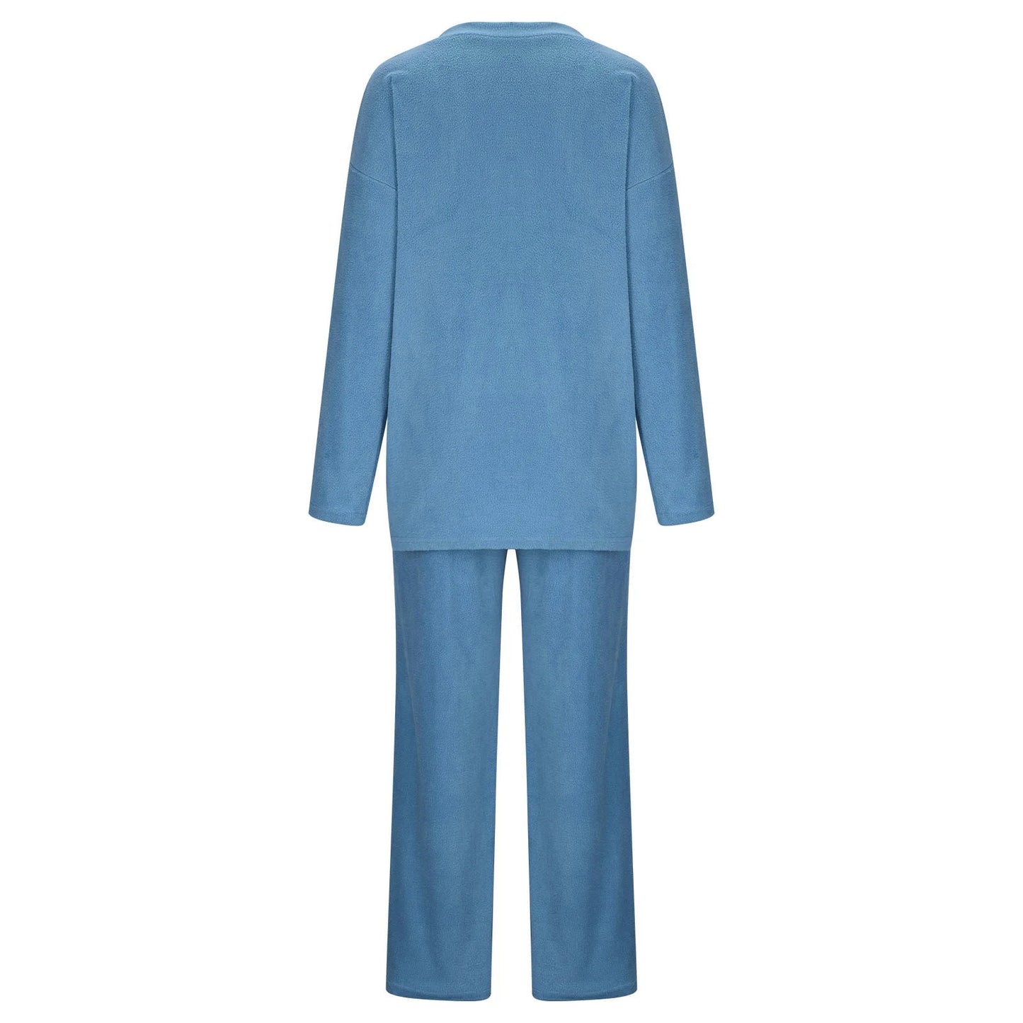 Women'S Pajamas Sets Warm Winter Plush Cozy V Neck Long Sleeve Tops and Pants 2 Piece Outfits Fuzzy Sleepwear