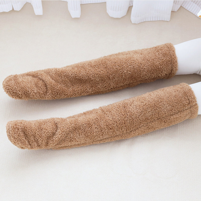 Cozy Over Knee High Fuzzy Warm Socks - Perfect for Winter Comfort and Cold-Proof Protection