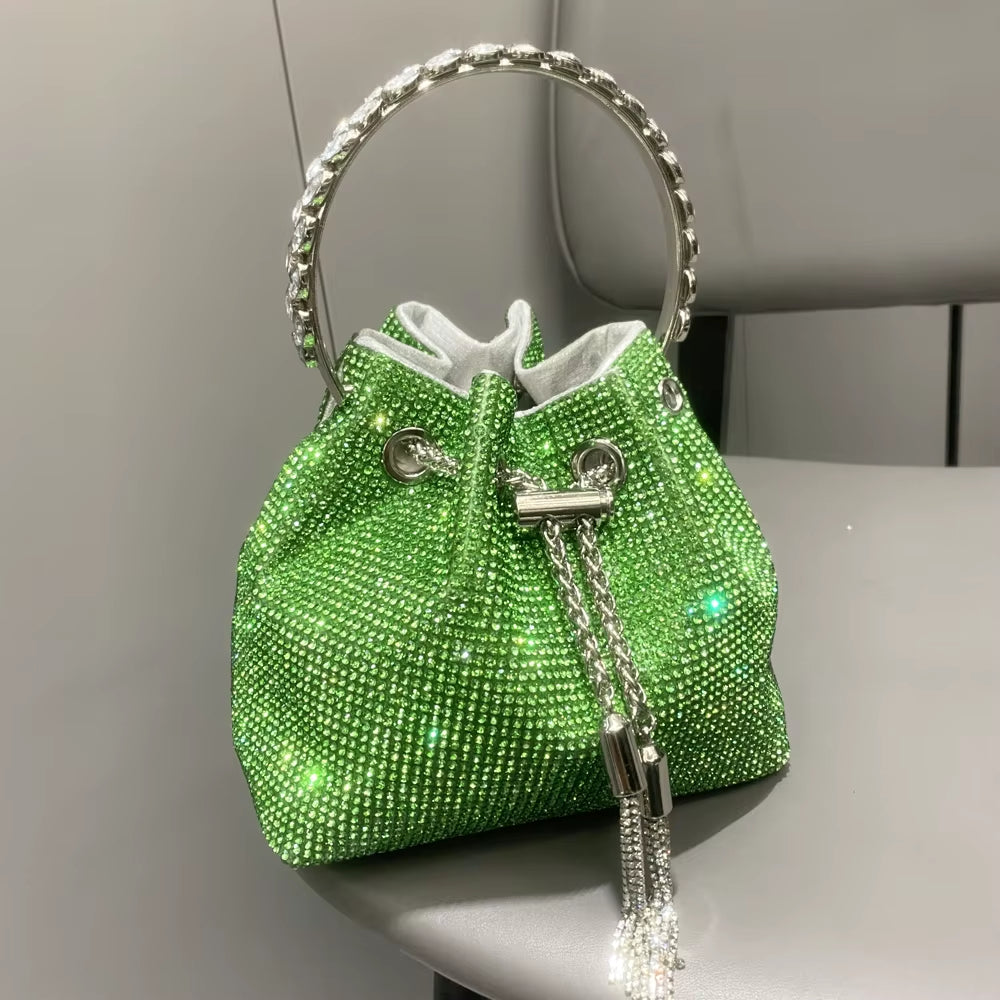 Purses and Handbags Bags for Women Luxury Designer Bucket Clutch Purse Evening Banquet Bag Crystal Rhinestone Shoulder Bags