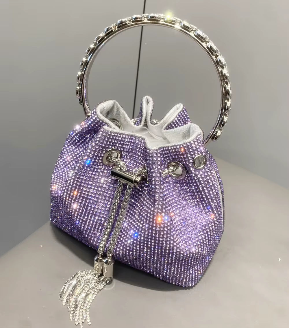 Purses and Handbags Bags for Women Luxury Designer Bucket Clutch Purse Evening Banquet Bag Crystal Rhinestone Shoulder Bags