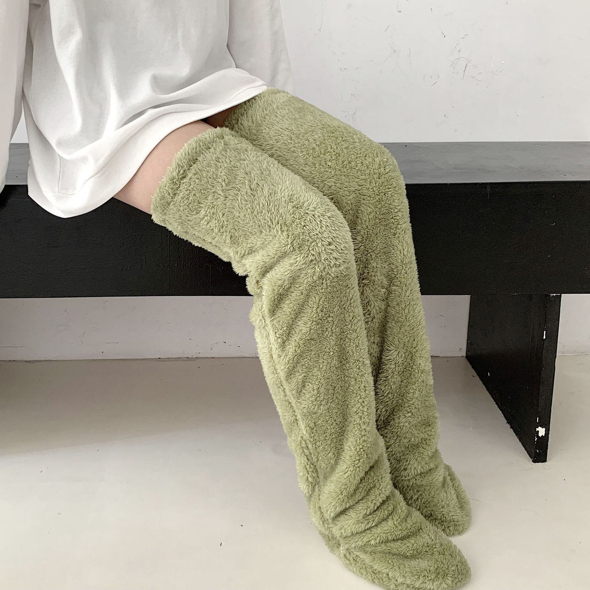 Cozy Over Knee High Fuzzy Warm Socks - Perfect for Winter Comfort and Cold-Proof Protection
