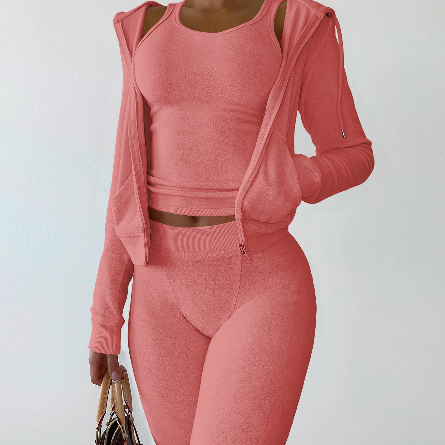 Cropped Jacket Two Piece Set
