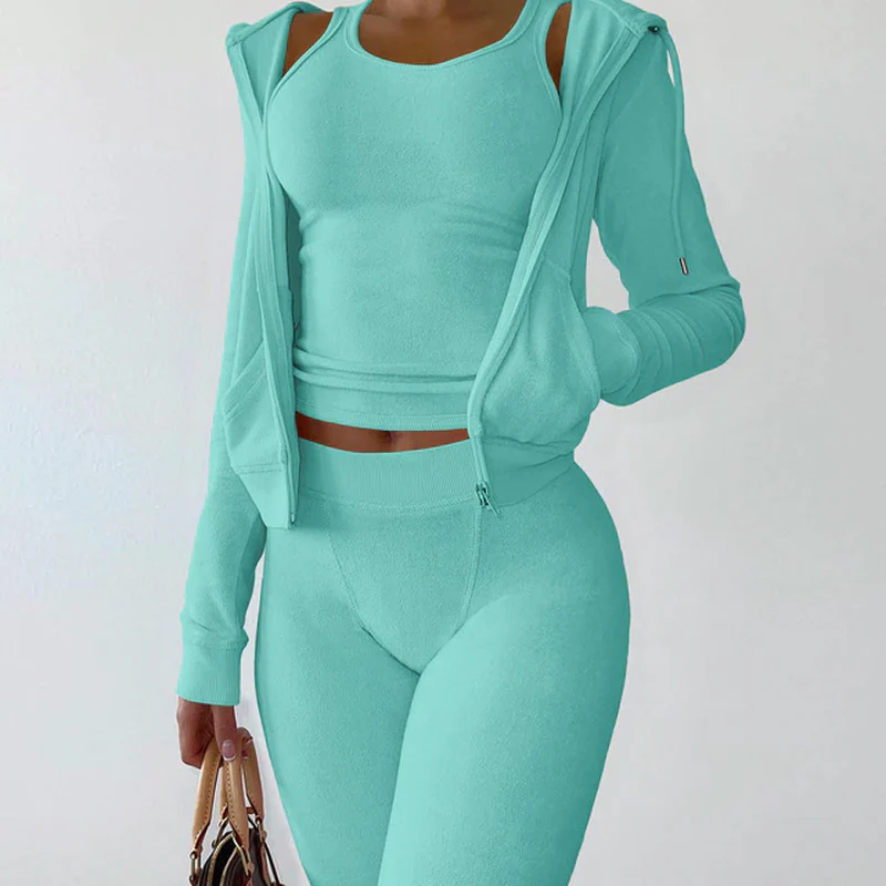 Cropped Jacket Two Piece Set