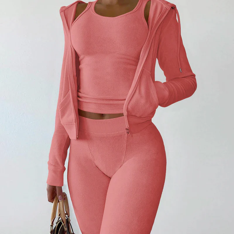 Cropped Jacket Two Piece Set