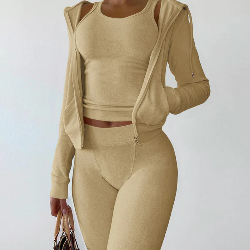 Cropped Jacket Two Piece Set
