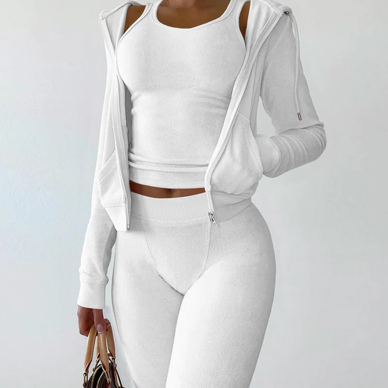 Cropped Jacket Two Piece Set
