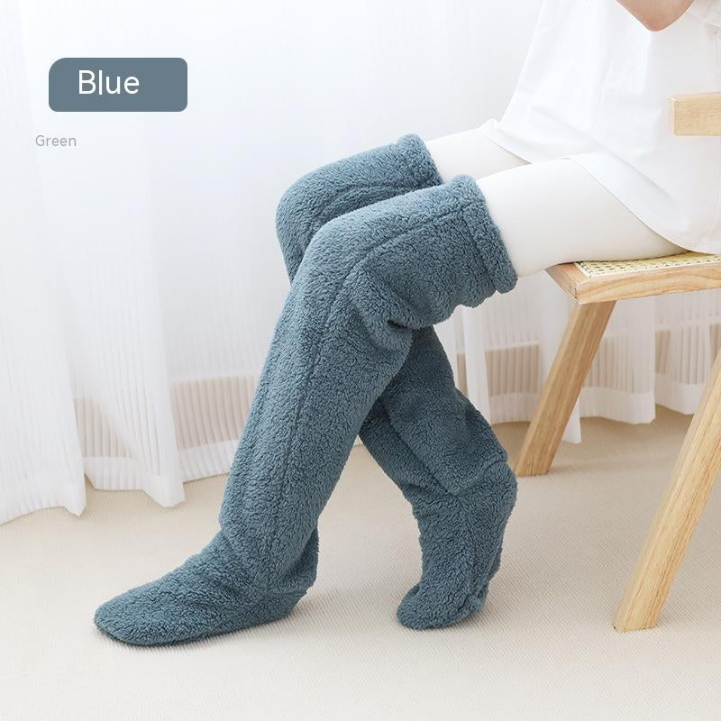 Cozy Over Knee High Fuzzy Warm Socks - Perfect for Winter Comfort and Cold-Proof Protection