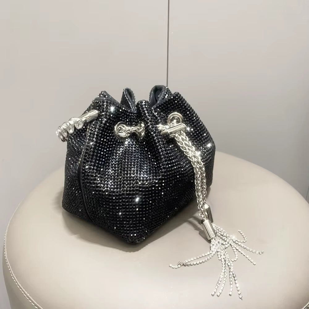 Purses and Handbags Bags for Women Luxury Designer Bucket Clutch Purse Evening Banquet Bag Crystal Rhinestone Shoulder Bags