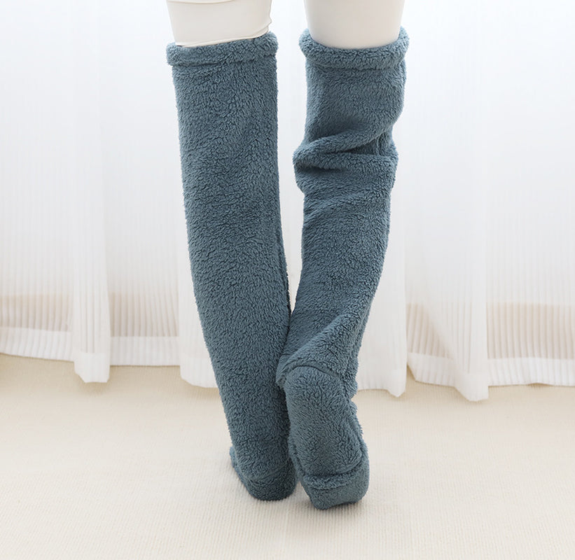 Cozy Over Knee High Fuzzy Warm Socks - Perfect for Winter Comfort and Cold-Proof Protection