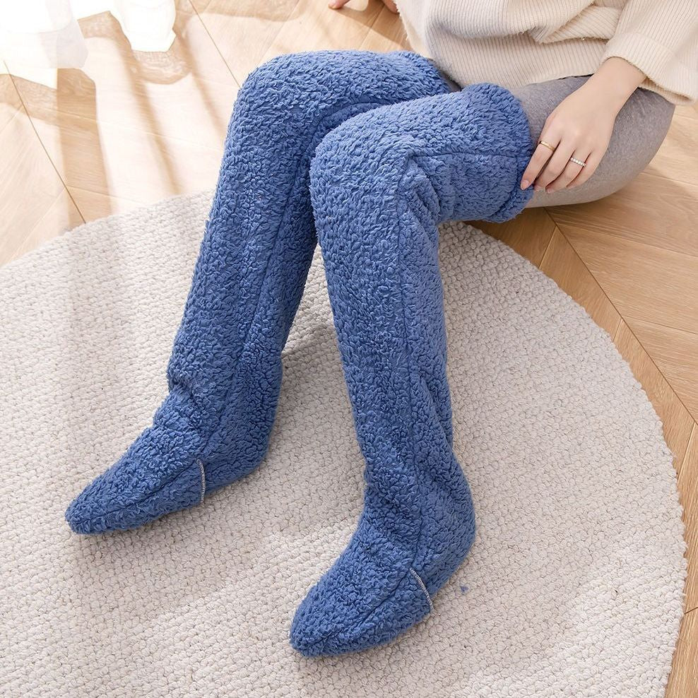 Cozy Over Knee High Fuzzy Warm Socks - Perfect for Winter Comfort and Cold-Proof Protection