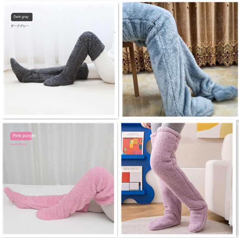 Cozy Over Knee High Fuzzy Warm Socks - Perfect for Winter Comfort and Cold-Proof Protection